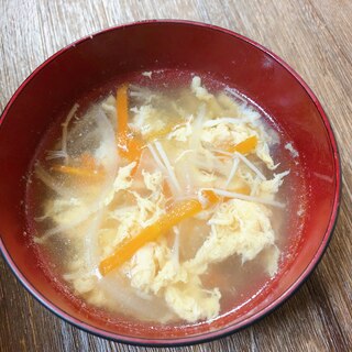にんじんと玉ねぎの卵スープ